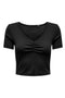 Front image of Only betty s/s top in black, by brand Only
