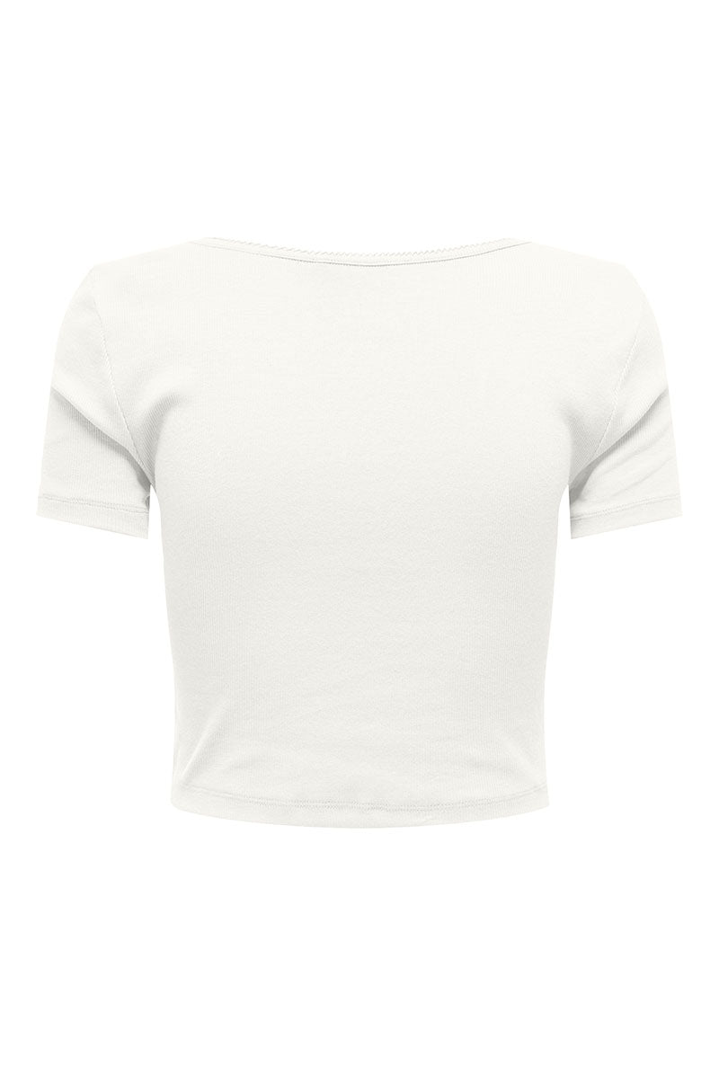 Back image of Only betty s/s top in white, by brand Only