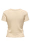Back image of the Carla glitter s/s top in gold, by brand Only