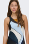 Front image of the Chigo sleeveless slip midi dress in multi, by brand Only
