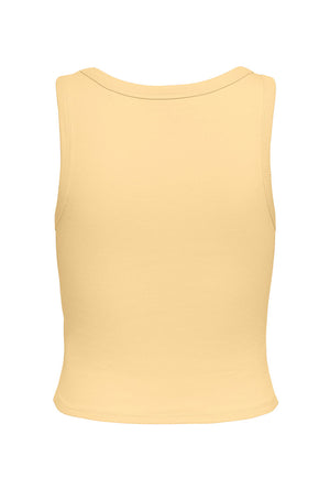 Back image of the Only easy s/l tank top in yellow, by brand Only