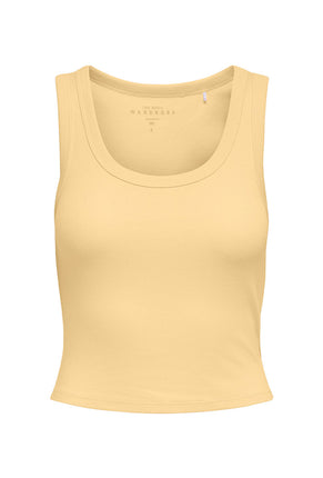 Front image of Only easy s/l tank top in yellow, by brand Only