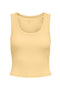Front image of Only easy s/l tank top in yellow, by brand Only