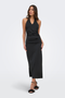 Front image of Gina sleeveless long dress in black, by brand Only