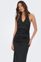 Front image of the Gina sleeveless long dress in black, by brand Only