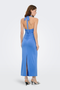 Back image of the Gina sleeveless long dress in blue, by brand Only