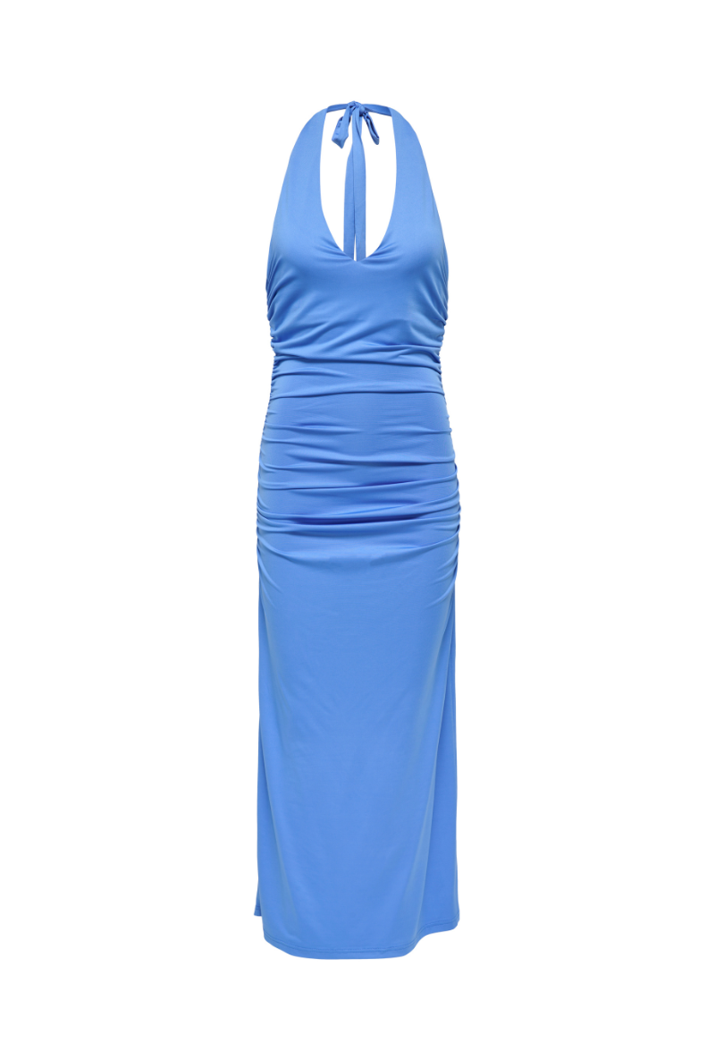 Front image of Gina sleeveless long dress in blue, by brand Only