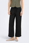 Front image of a model wearing Goa mw linen pull up culotte pants in black, by brand Only