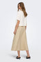 Back image of a model wearing the Goa s/s linen shirt in off white, by brand Only