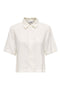 Front image of the Goa s/s linen shirt in off white, by brand Only