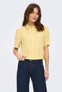 Image of GOA S/S LINEN SHIRT in yellow, by brand ONLY