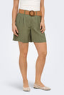Image of IBIZA HW BELT SHORTS in khaki, by brand ONLY