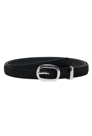 Front image of the Only jasmina suede jeans belt in black, by brand Only