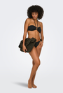 Image of JULIETTA BANDEAU BIKINI TOP in black, by brand ONLY