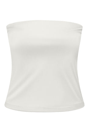 Front image of Kiss s/l tube top in off white, by brand Only