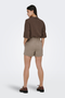 Back image of the Laris life pull up shorts in light brown, by brand Only