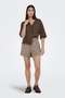 Front image of Laris life pull up shorts in light brown, by brand Only