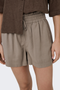 Front image of the Laris life pull up shorts in light brown, by brand Only