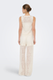 Back image of the Lilian lace tank top in beige, by brand Only
