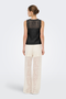 Back image of the Lilian lace tank top in black, by brand Only