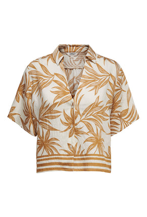 Front image of Lizzy s/s shirt in off white, by brand Only