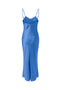 Back image of the Losiris long strap dress in blue, by brand Only
