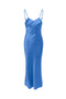 Front image of the Losiris long strap dress in blue, by brand Only