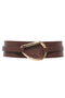 Front image of Only lotte wide buckle waist belt in chocolate, by brand Only