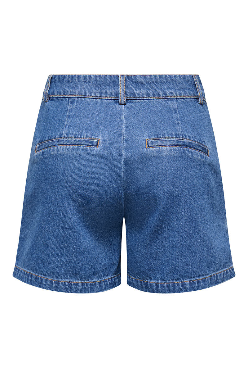 Back image of Luka mw chino denim shorts in denim, by brand Only