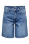 Front image of the Lumi mw mom shorts in denim, by brand Only