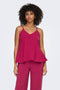 Front image of a model wearing Madeli oaklyn strap top in fuschia, by brand Only