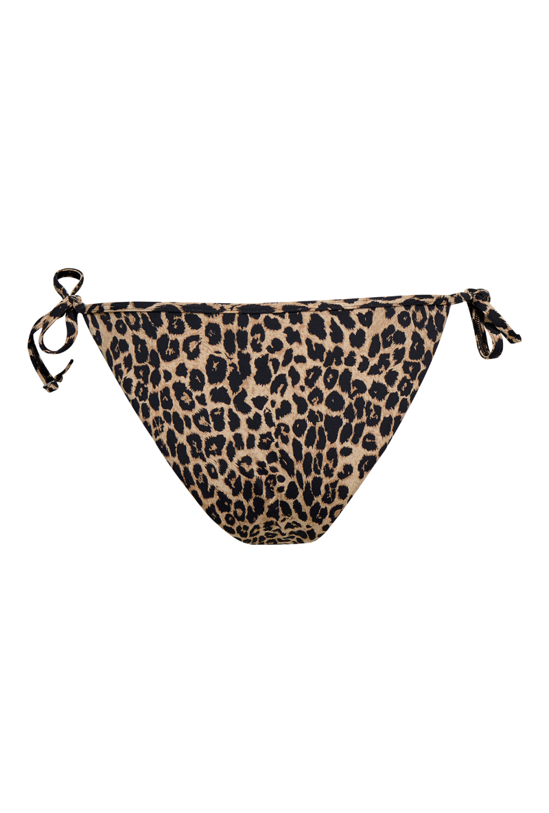 Back image of Marseille tie string bikini bottom in leopard, by brand Only