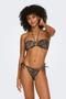 Front image of the Marseille tie string bikini bottom in leopard, by brand Only