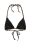 Back image of the Marseille triangle bikini top in leopard, by brand Only