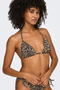 Front image of the Marseille triangle bikini top in leopard, by brand Only