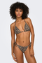 Front image of the Marseille triangle bikini top in leopard, by brand Only