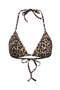 Front image of the Marseille triangle bikini top in leopard, by brand Only