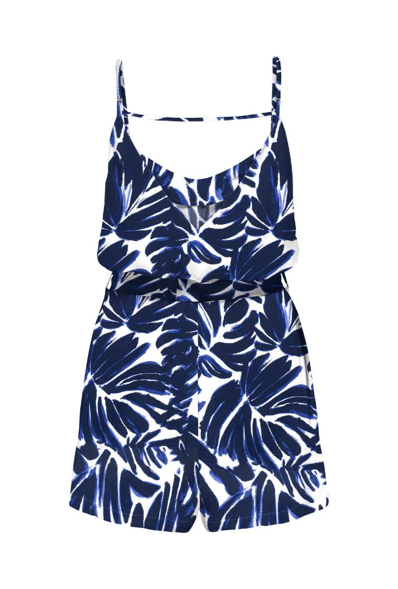 Back image of Nova life meyer playsuit in navy, by brand Only