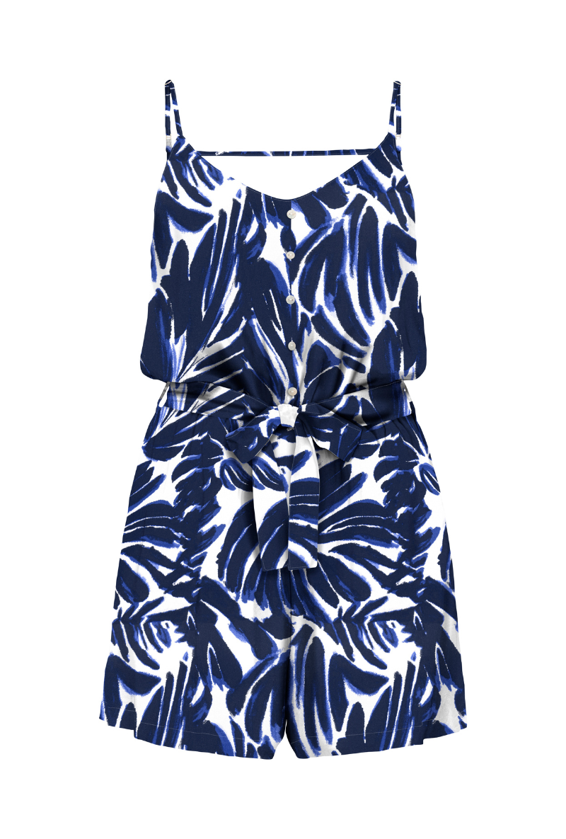 Front image of Nova life meyer playsuit in navy, by brand Only