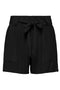 Front image of the Only nova life talia shorts in black, by brand Only