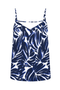 Front image of the Nova life viscose paris singlet in navy, by brand Only