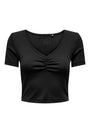 Image of ONLY BETTY S/S TOP in black, by brand ONLY