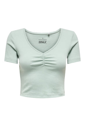 Front image of Only betty s/s top in mint, by brand Only