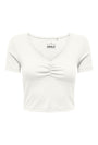 Image of ONLY BETTY S/S TOP in white, by brand ONLY