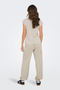 Back image of the Free shortsleeve modal v neck top in stone, by brand Only