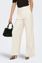 Front image of the Tila life highwaist belt trousers in cream, by brand Only