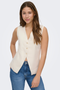 Front image of the Tila life waistcoat in off white, by brand Only