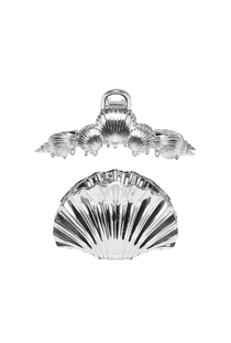 Front image of the Ursula 2 pack hairclip in silver, by brand Only