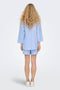 Back image of a model wearing the Augusta s/s shirt in light blue, by brand Only
