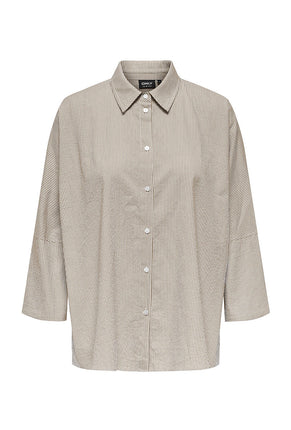 Front image of Augusta s/s shirt in stone, by brand Only